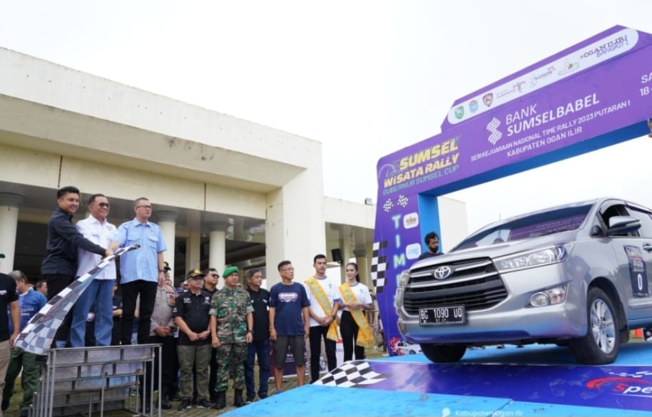 Bupati Oi Tunjukan Kebolehan Dan Kepiawaiannya Dalam Kejurnas Time Rally Gubernur Sumsel Cup 2023