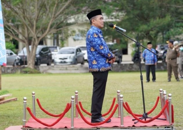 Wakil Bupati Ogan Ilir Pimpin Apel Gabungan Di Lapangan Upacara KPT Tanjung Senai