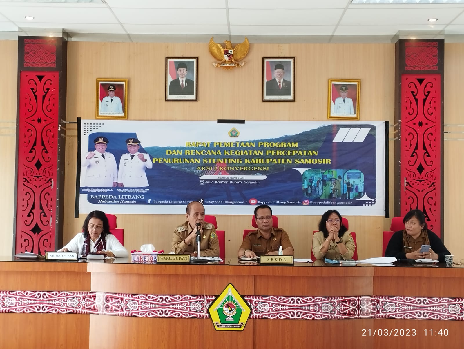 Wabup Samosir Pimpin Rapat Pemetaan Program dan Percepatan Penurunan Stunting