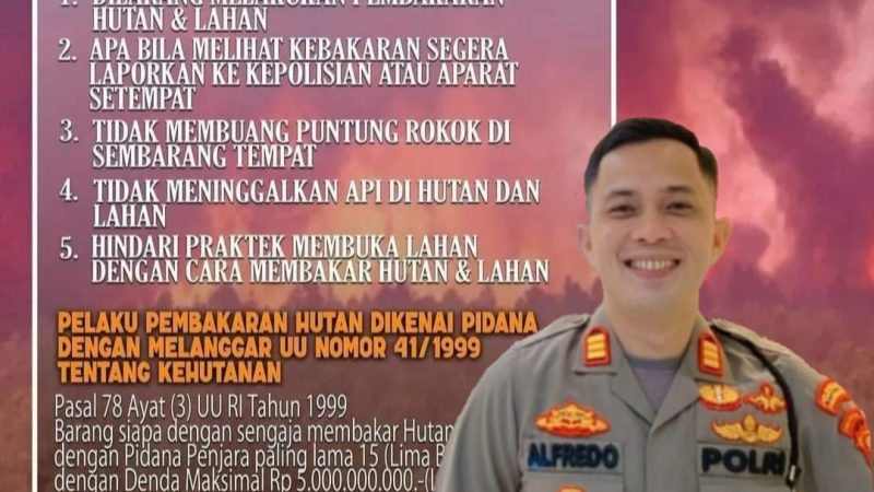 Antisipasi Karhutla, Kapolsek Kertapati Larang Keras Bakar Hutan Dan Lahan