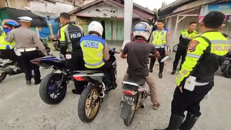 Ciptakan Ramadhan Yang Aman dan Damai, Satlantas Polres Aceh Jaya Lakukan Penertiban Kalnapot Brong
