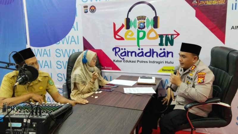 Lewat Siaran Radio Acara KEPO IN, Kapolres Inhu Sosialisasi Harkamtibmas