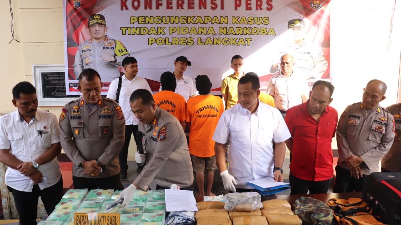 Polres Langkat Polda Sumut Kembali Berhasil Amankan 20 kg Narkotika Jenis Sabu Dan 9,5 kg Ganja Kering