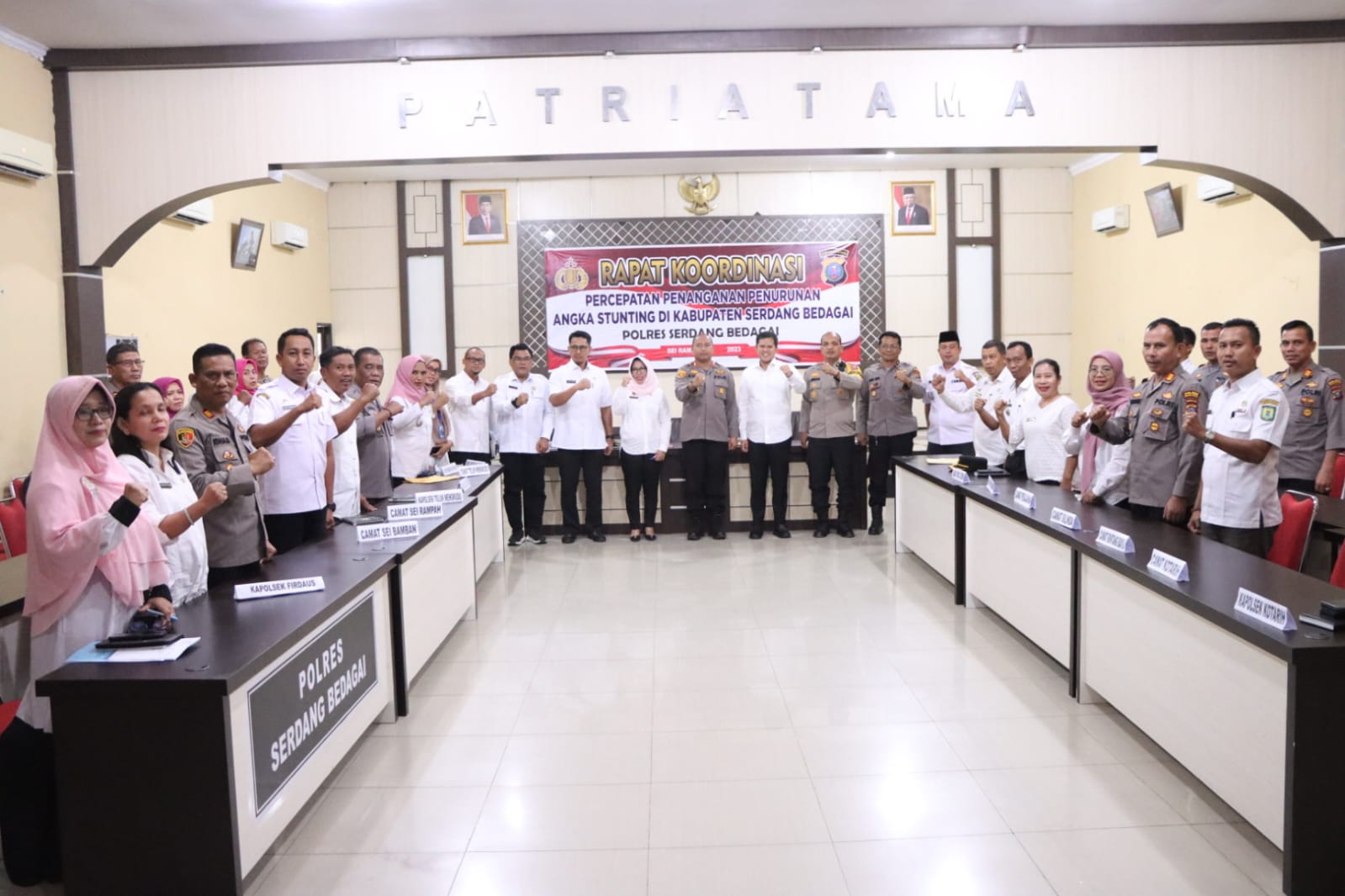 Rakor Cegah Stunting, Kapolres Sergai : Polri Dukung Pemkab Dalam Percepatan Penanganan Stunting