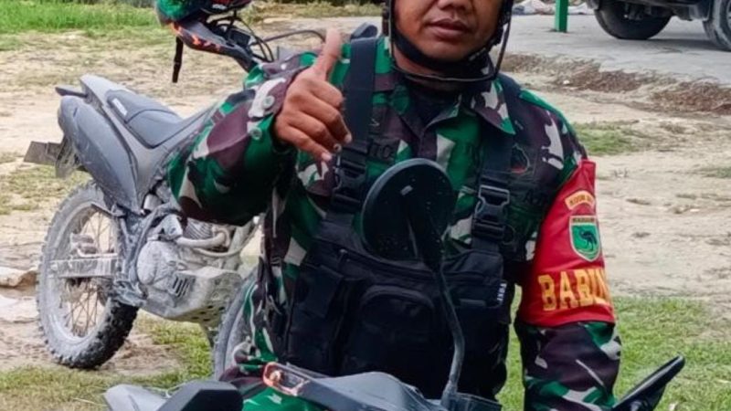 TNI AD Serka Suryanto Berikan Bantuan Pembangunan Musholla di Moswaren