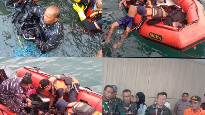 Tim SAR TNI AL Lanal Banten Berhasil Temukan Korban Tenggelam di Laut