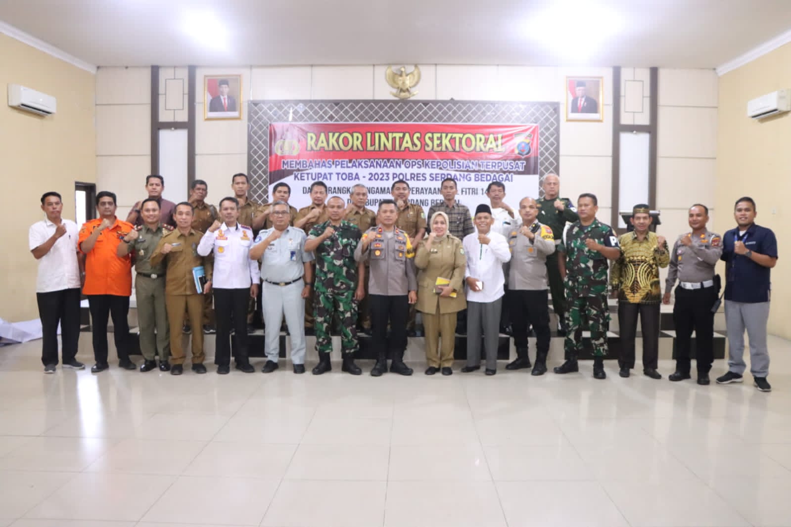 Polres Sergai Rakor Lintas Sektoral Pengamanan Arus Mudik Menjelang Idul Fitri 1444 H/2023 M