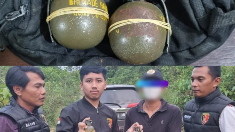 Petani di Pidie Serahkan Dua Buah Granat Aktif kepada Polisi