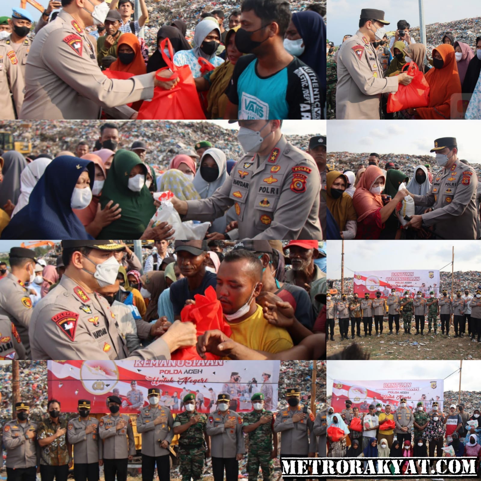 Kapolda Aceh Bagikan Sembako untuk Pemulung di TPA Gampong Jawa