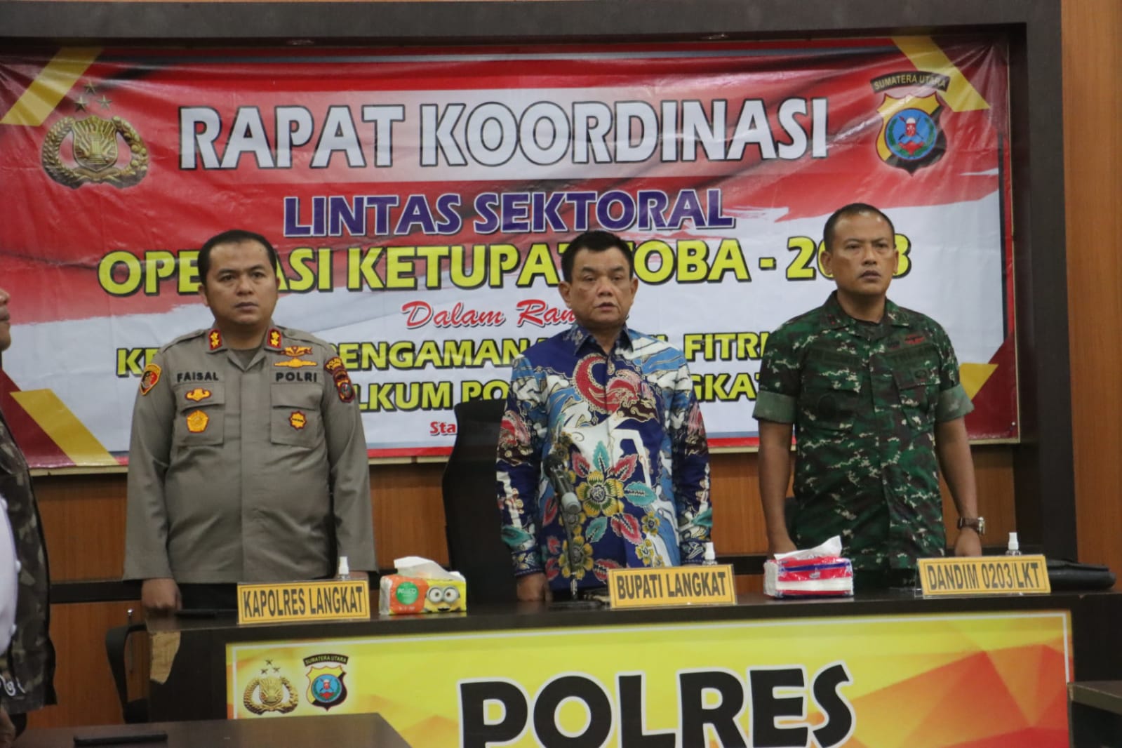 Rakord Lintas Sektoral Ops Ketupat Toba – 2023,Persiapan dan Kesiapan Pengamanan Perayaan Hari Raya Idul Fitri 1444 H