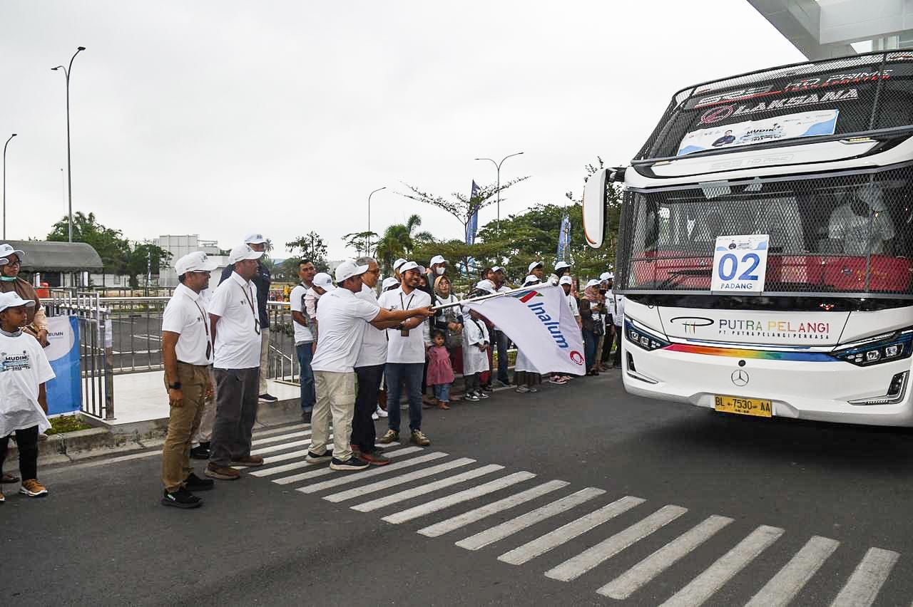 Jelang Idul Fitri, INALUM Berangkatkan 125 Pemudik Dalam Mudik Gratis BUMN 2023