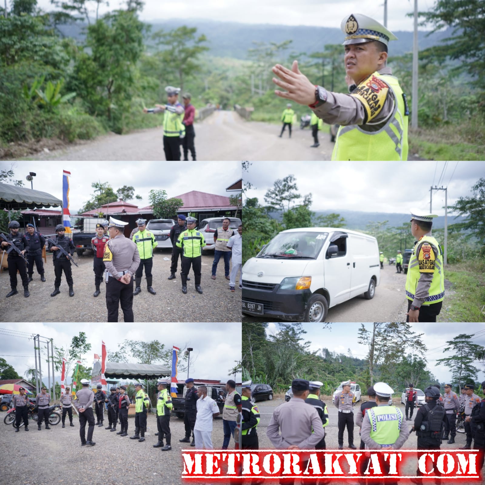 Volume Kendaraan di Jalur Gunung Salak Meningkat, Personel Pam Ops Ketupat Seulawah Polres Lhokseumawe Siaga di Titik Rawan