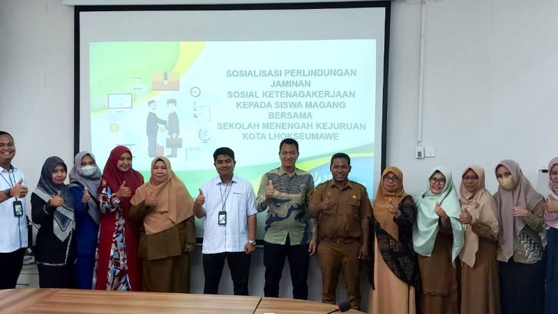 BPJS Ketenagakerjaan Lhokseumawe Sosialisasi Manfaat Program Bagi Siswa Magang