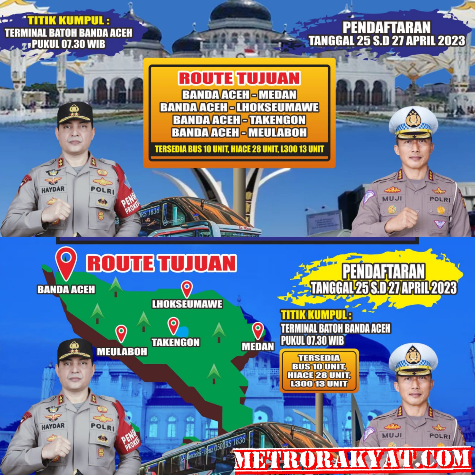 Kapolda Aceh Siapkan 51 Unit Armada Balik Mudik secara Gratis