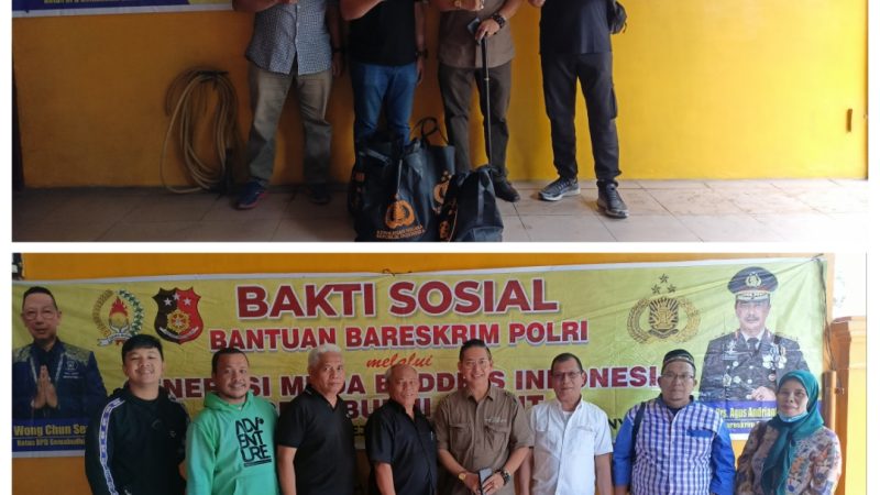 Bareskrim Polri dan Gemabudhi Sumut Bagi Paket Sembako kepada Wartawan DPRD Medan