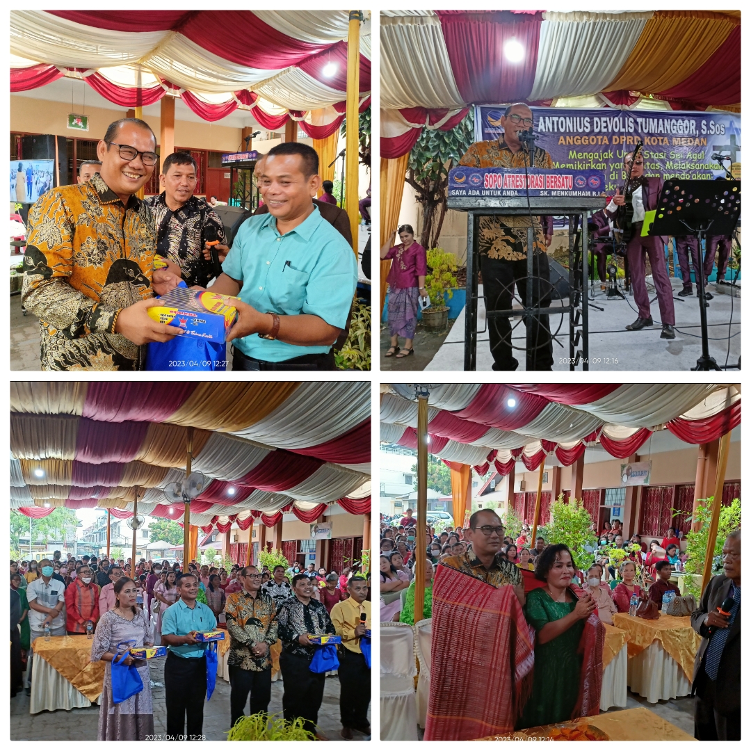 Perayaan Pesta Paskah Bersama, Seribuan Warga Jemaat Gereja Santo Maria Pintu Surga Stasi Sei Agul Berangkatkan Antonius Tumanggor Maju Kembali Jadi Caleg 2024