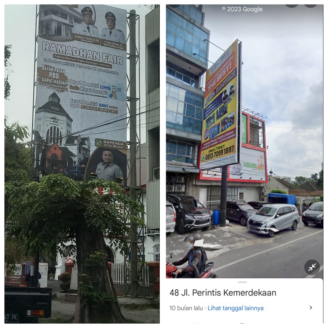 Papan Reklame Kembali Marak Berdiri Diatas Trotoar Jalan di Kota Medan, Edwin Sugesti: Pemko Diminta Tindak Tegas