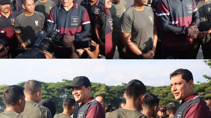 Sinergisitas TNI-Polri, Kapolda Aceh dan Pangdam IM Olahraga Bersama