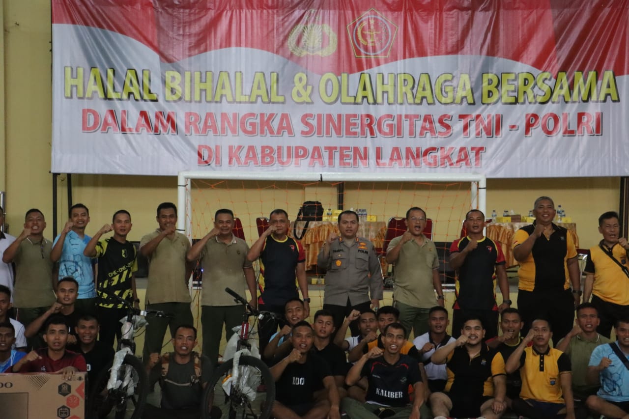 Halal Bilhalal Dan Olahraga Bersama, Sinergitas Antara TNI Dan Polri Kab. Langkat