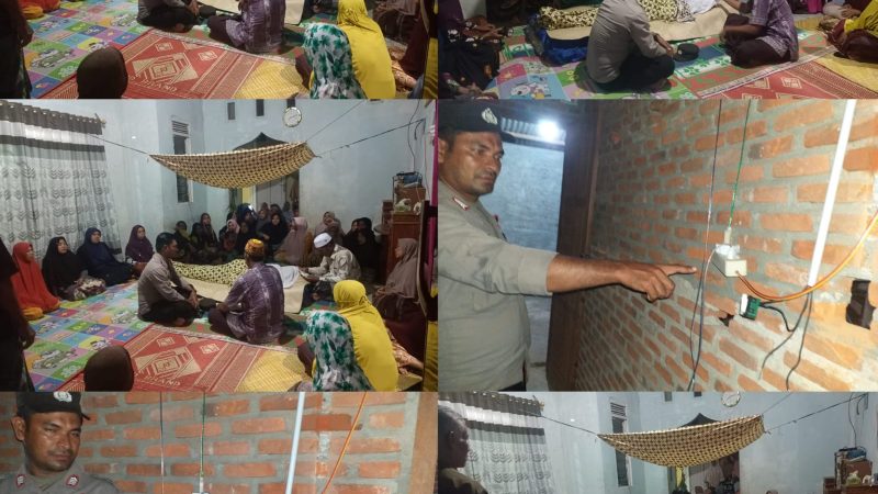 Seorang Warga Meninggal Dunia Tersengat Listrik, Bhabinkamtibmas Subsektor Banda Baro Melayat ke Rumah Duka