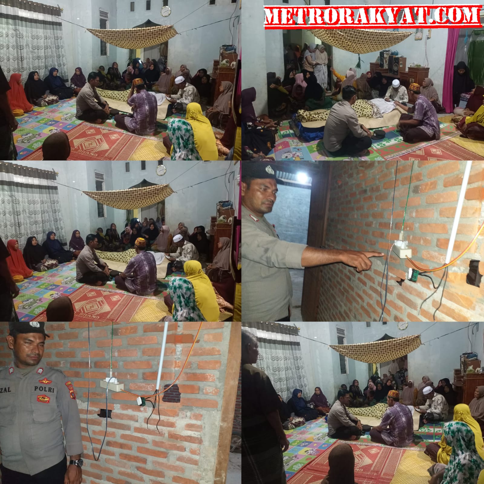 Seorang Warga Meninggal Dunia Tersengat Listrik, Bhabinkamtibmas Subsektor Banda Baro Melayat ke Rumah Duka