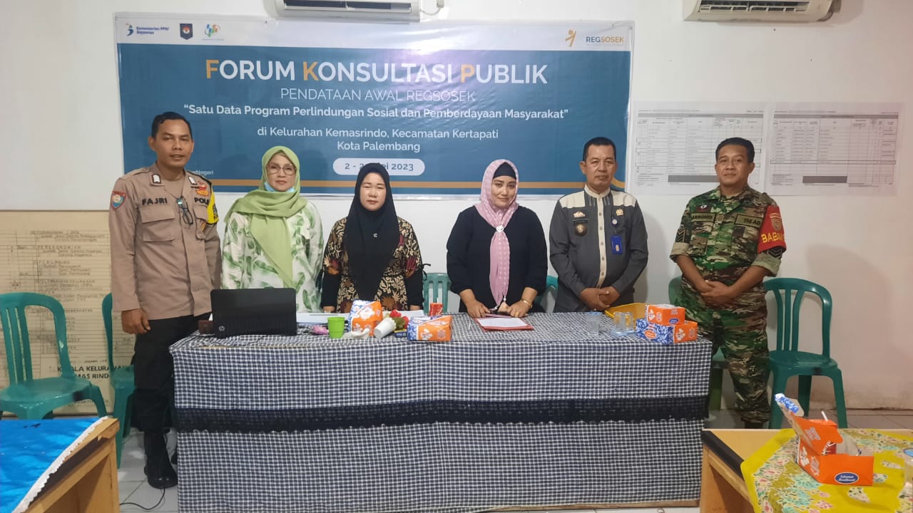 BPS Kota Palembang Menggelar Pelaksanaan FKP Pendataan REGSOSEK Di Kelurahan Kemas Rindo Selama 4 Hari