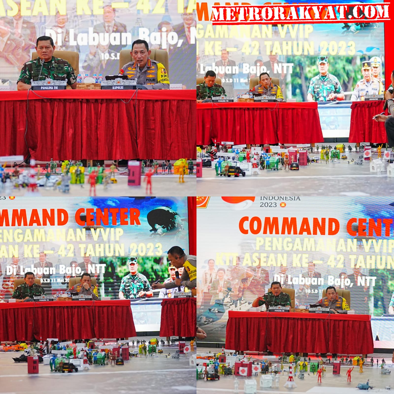 Tinjau 91 Command Center, Kapolri dan Panglima TNI Pastikan Kesiapan Personel Jelang KTT ASEAN