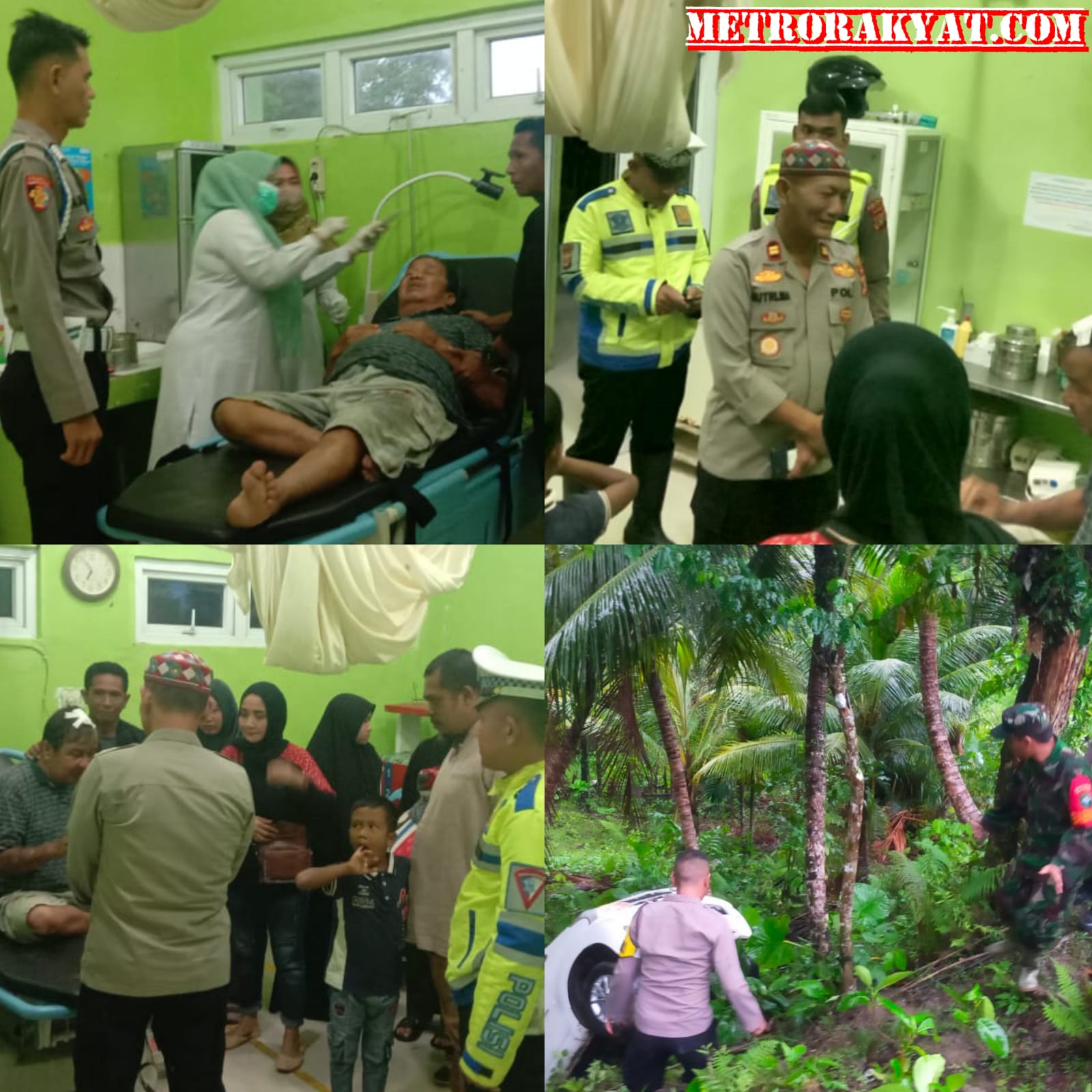 Respon Cepat TNI – POLRI Tangani  Lakalantas Tunggal di Desa NAIBOS Kec. Teupah Barat Kab. Simeuleu