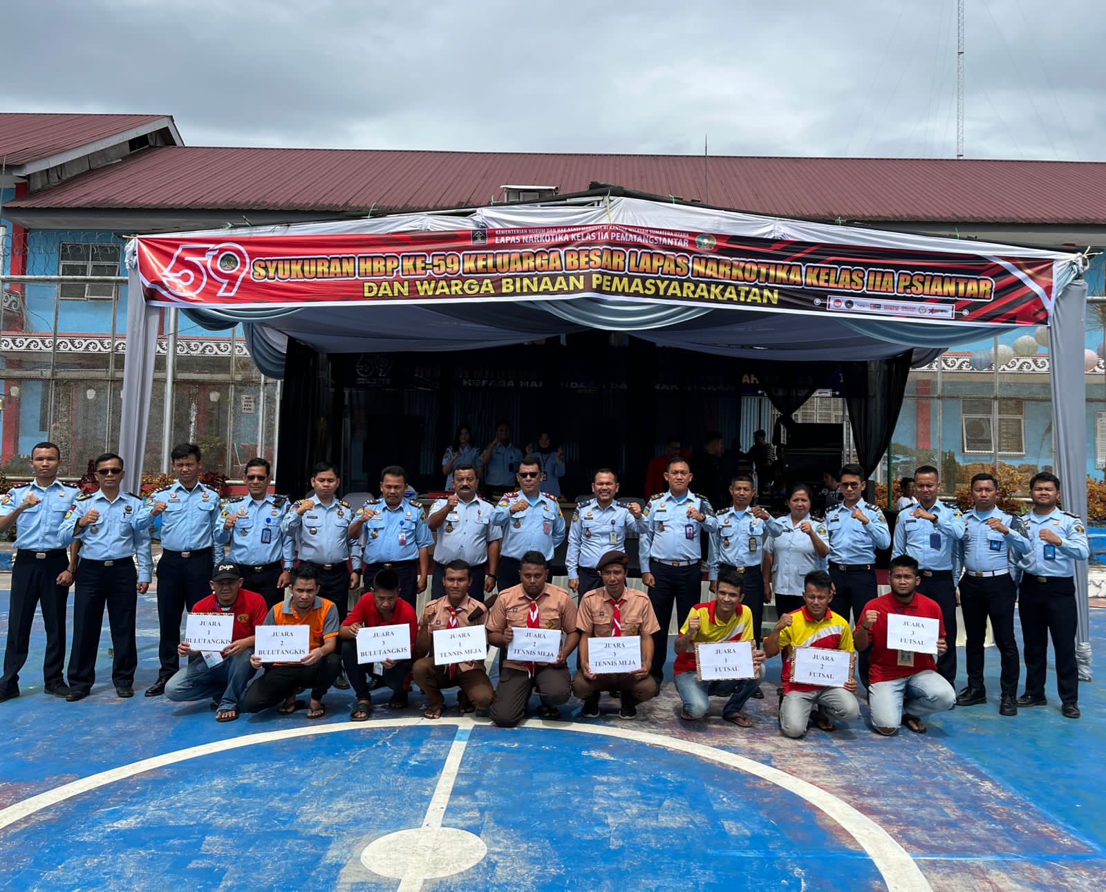 Keluarga Besar Lapas Narkotika Kelas IIA Pematangsiantar Gelar Syukuran HBP ke-59