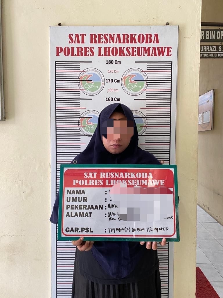 Ciduk Dua Tersangka Narkotika, Tim Opsnal Sat Resnarkoba Polres Lhokseumawe Sita 20 Gram Lebih Sabu – Sabu