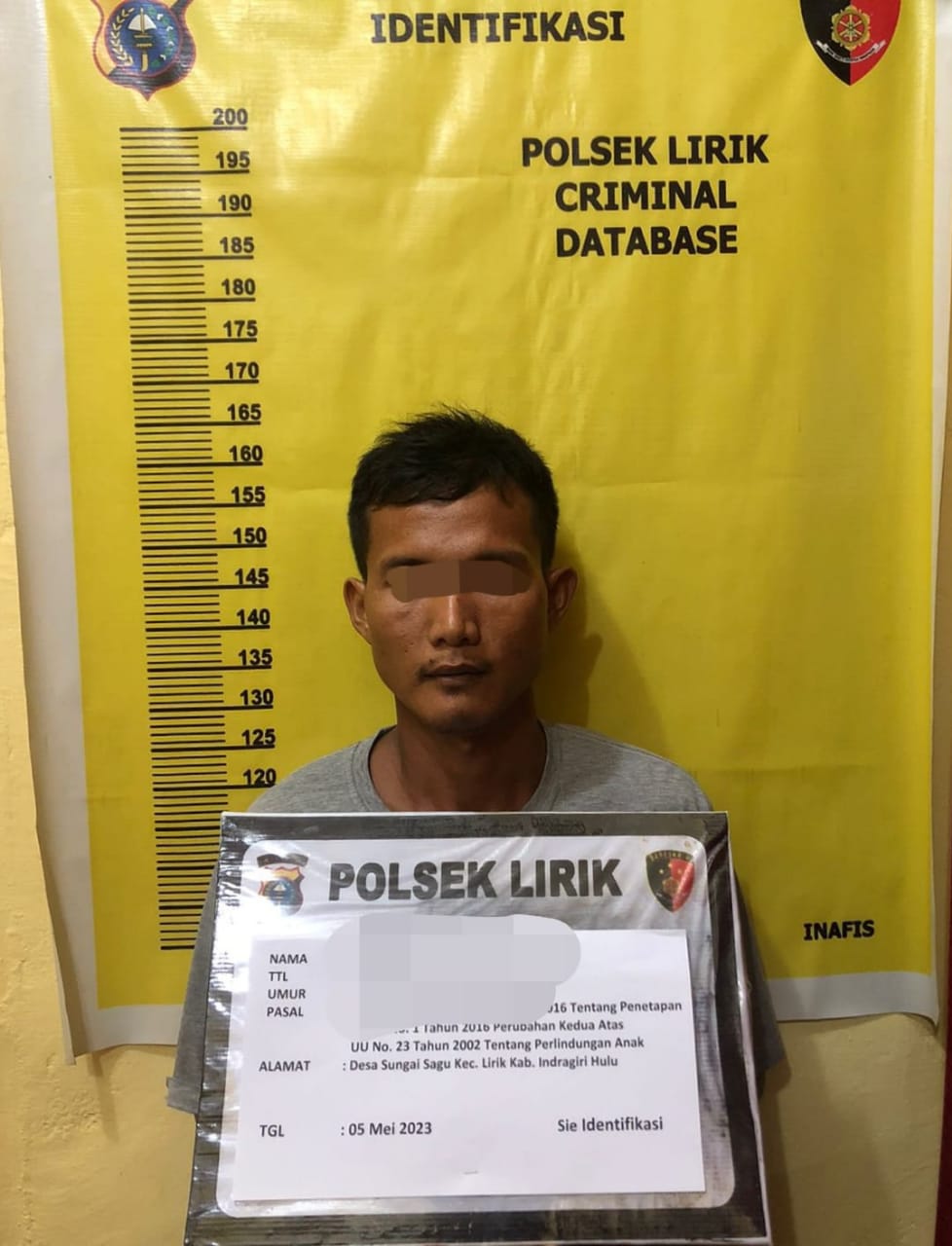 Setubuhi Anak Tiri  Dibawa Umur Hingga Hamil, Pria Biadab di Ringkus Polsek Lirik