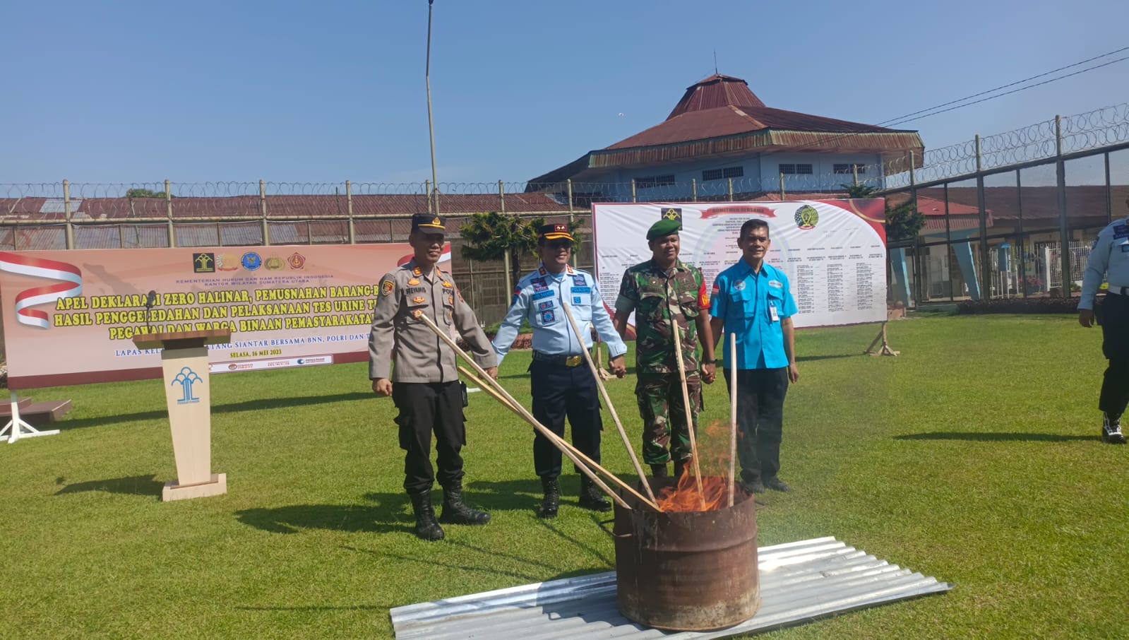 Lembaga Pemasyarakatan Kelas IIA Pematangsiantar Gelar Apel Deklarasi Zero Halinar