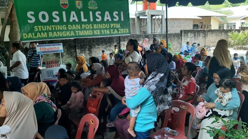 Sosialisasi Stunting dan Posbindu PTM, Salah Satu Sasaran Non Fisik TMMD 116 Kodim Deliserdang