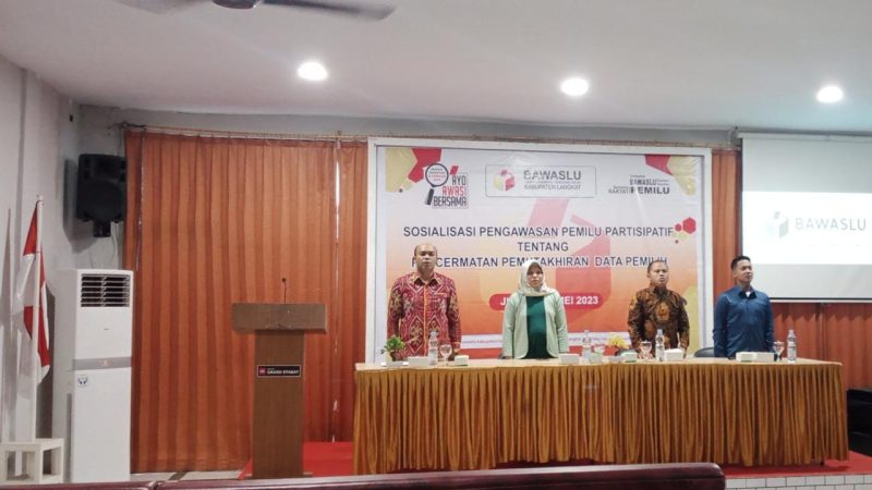 Bawaslu Langkat Sosialisasi Pengawasan Pemilu Partisipatif Tentang Pencermatan Pemutakhiran Data Pemilih