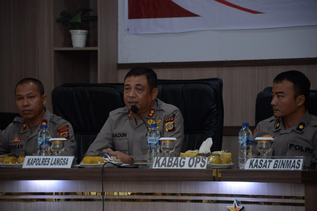 Polres Langsa Beri Arahan Pemeliharaan Harkamtibmas Jelang Pemilu 2024