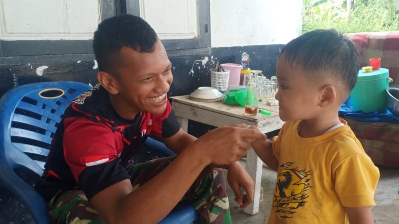 Cara Satgas TMMD 116 Kodim Deliserdang Jadikan TNI Super Hero-nya Anak Kecil