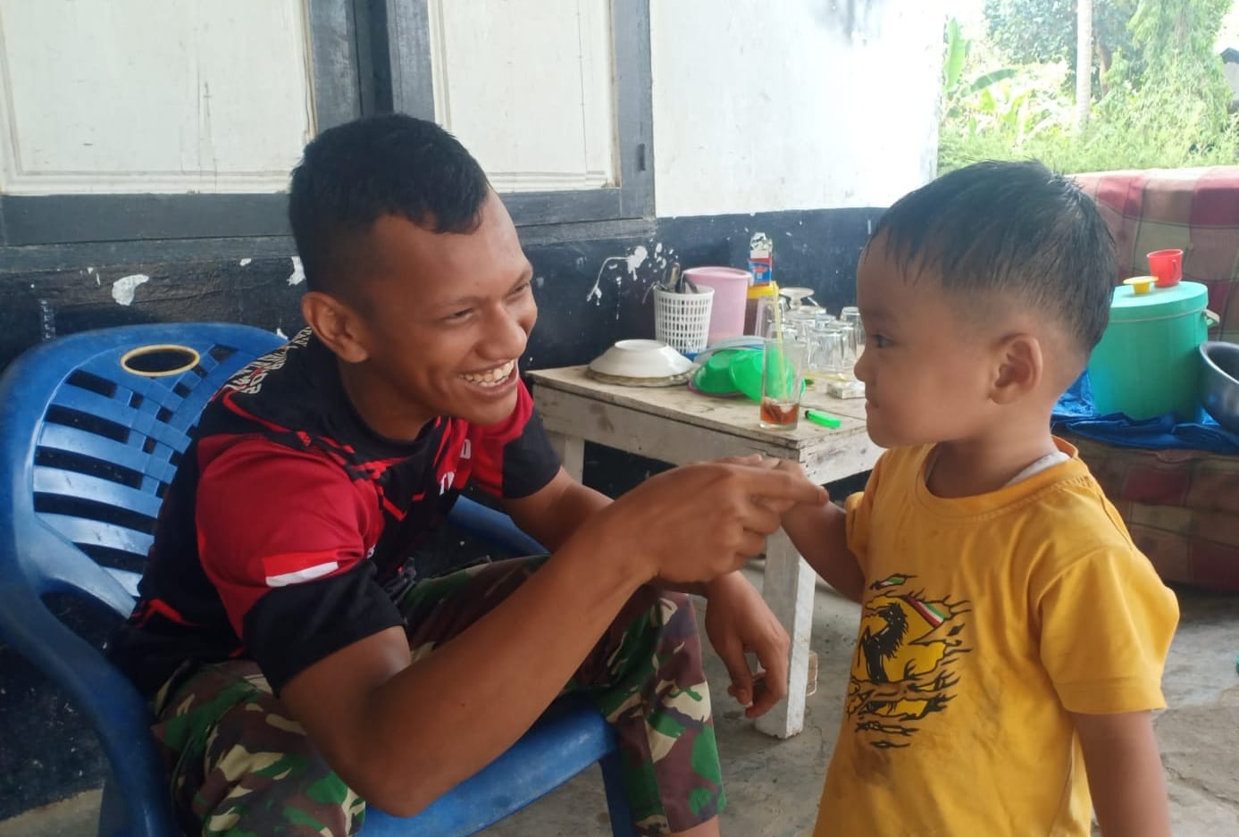 Cara Satgas TMMD 116 Kodim Deliserdang Jadikan TNI Super Hero-nya Anak Kecil