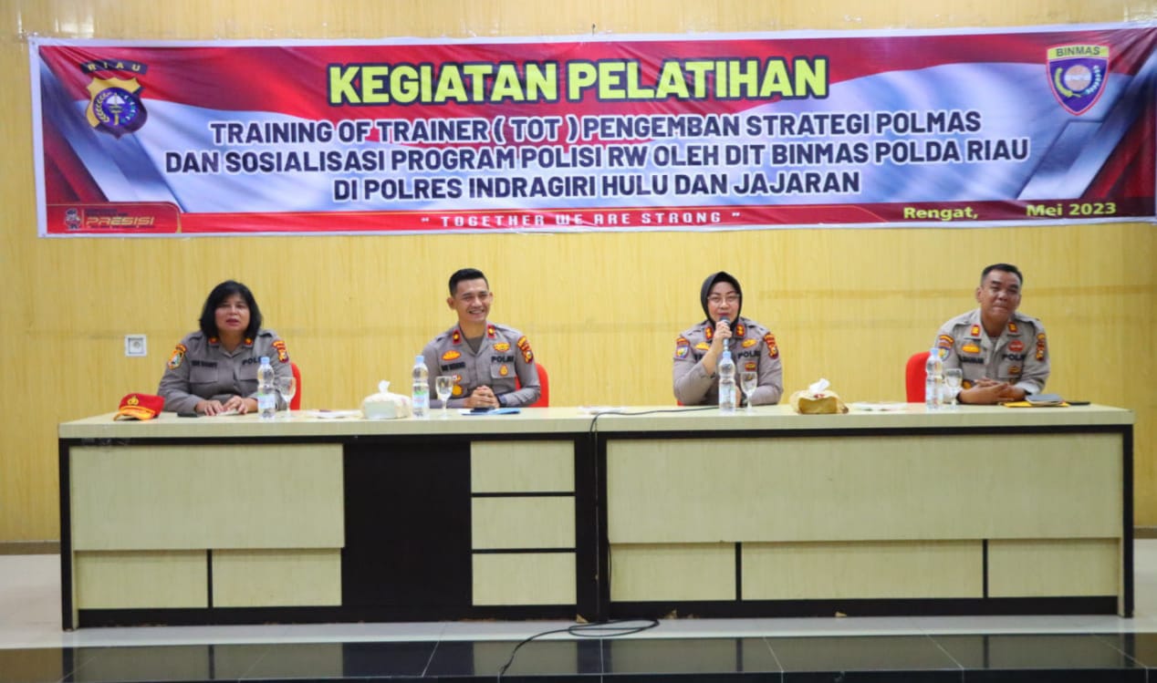 Polres Inhu Gelar TOT Pengemban Strategi Polmas dan Sosialisasi Polisi RW