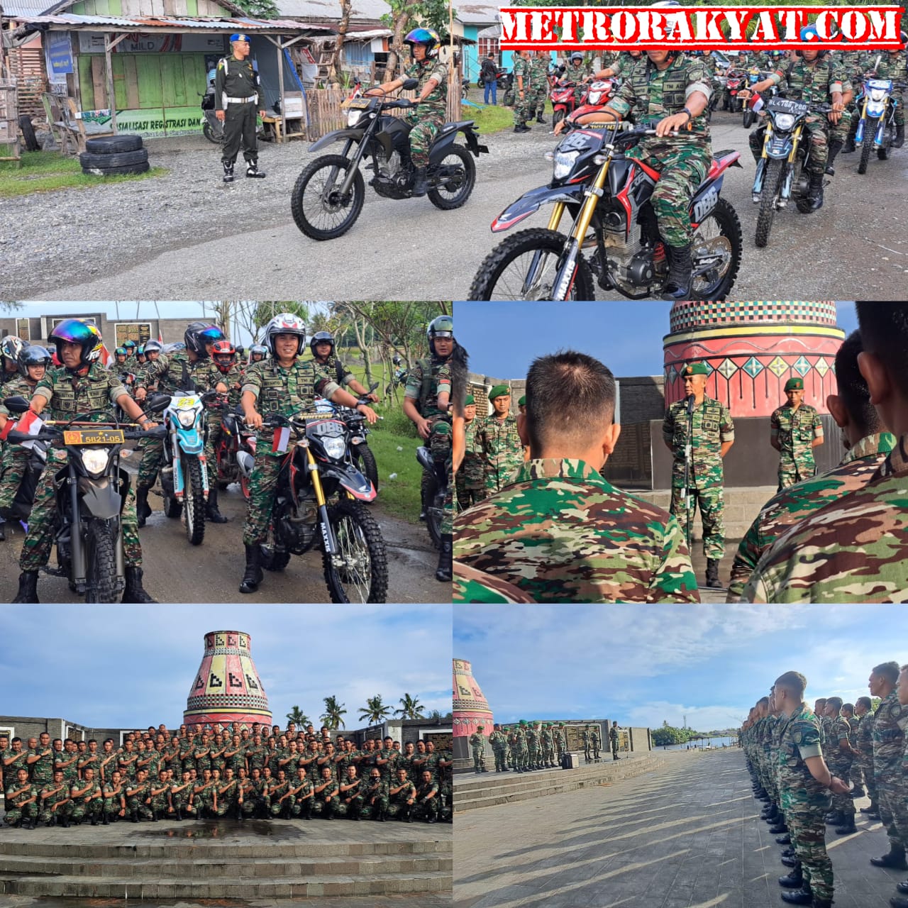 Dandim 0105/Abar Dampingi Danrem 012/TU Napak Tilas “Konvoi Kendaraan Roda Dua” (Batu Putih – Mugo) Rangkaian HUT Korem Ke – 61 Tahun