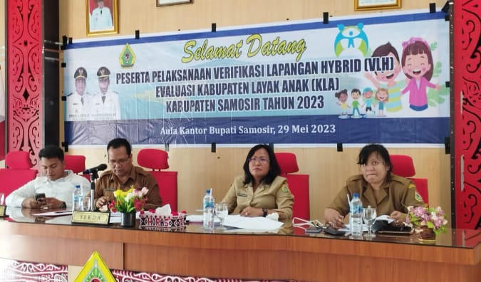 PEMKAB Samosir IKUTI Verifikasi Lapangan Hybrid Evaluasi Kabupaten Layak Anak