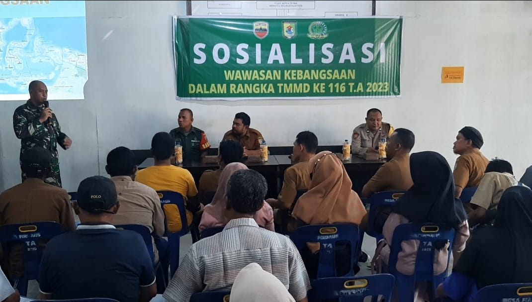 Sasaran Non Fisik, Satgas TMMD Kodim Deliserdang Gelar Sosialisasi Wasbang di Desa Firdaus