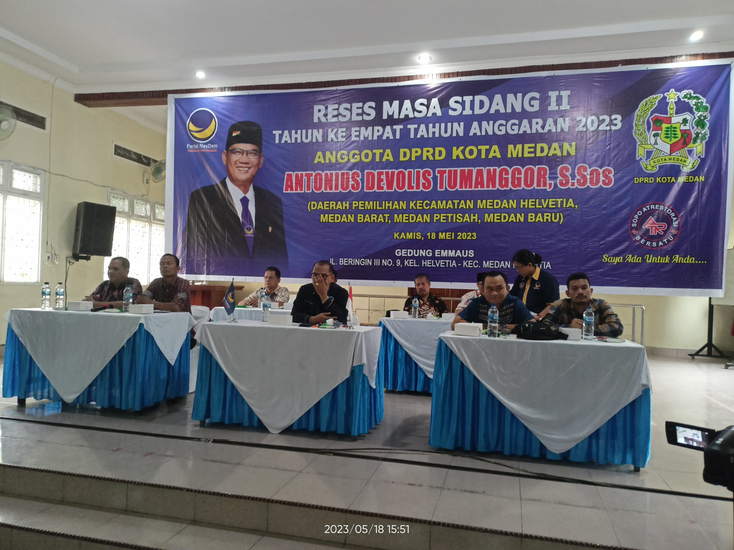 Reses Masa Sidang II Anggota DPRD Kota Medan Antonius Tumanggor di Kecamatan Medan Helvetia, Massa Undangan Membludak