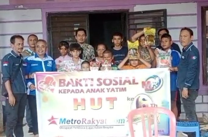 Rangkaian HUT ke 6 Tahun, Wartawan Metrorakyat.com Berikan Tali Asih ke Panti Asuhan