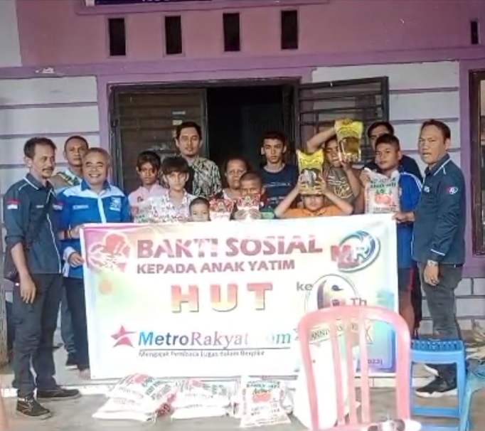 Rangkaian HUT ke 6 Tahun, Wartawan Metrorakyat.com Berikan Tali Asih ke Panti Asuhan