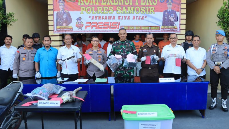 Polres Kabupaten Samosir Release Tindak Pidana Pembunuhan dan Tindak Pidana Korupsi