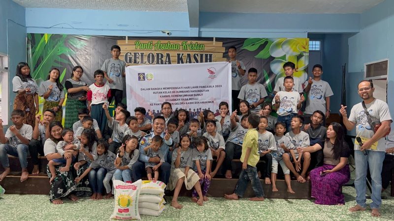 Pupuk Rasa Peduli, Rutan Humbahas  Berbagi Bersama Panti Asuhan Gelora Suka Makmur