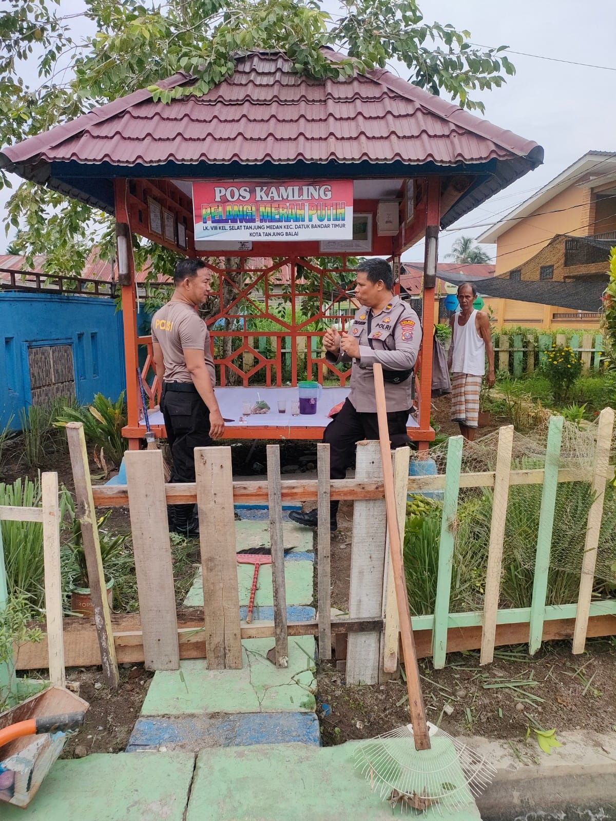Polres Tanjung Balai Cek Perlombaan Satkamling Dalam Meriahkan Hari Bhayangkara ke 77 Tahun 2023