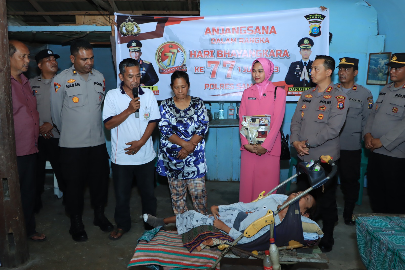 Sambut Hari Bhayangkara, Polres Samosir Bersama Bhayangkari Anjangsana