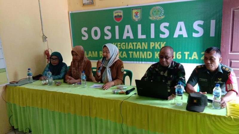 Sosialisasi PKK, Kreativitas Satgas TMMD Kodim Deliserdang Dorong Ibu Rumah Tangga Ciptakan Ketahanan Pangan