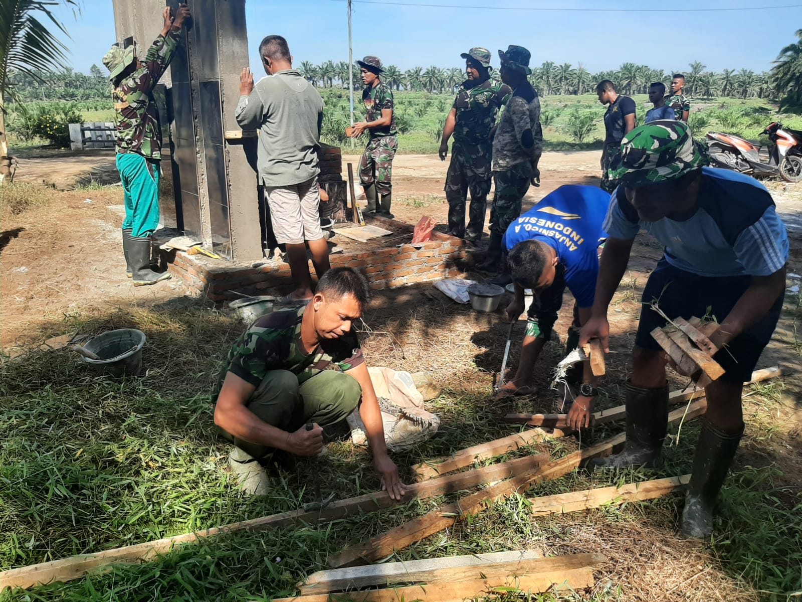 Hari Ini Tugu TMMD Ke-116 Rampung Dikerjakan Satgas Kodim Deliserdang